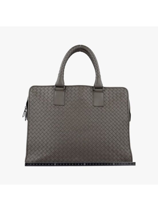 Bottega Veneta Intrecciato Gray Lambskin Handbag - Picture 2 of 16